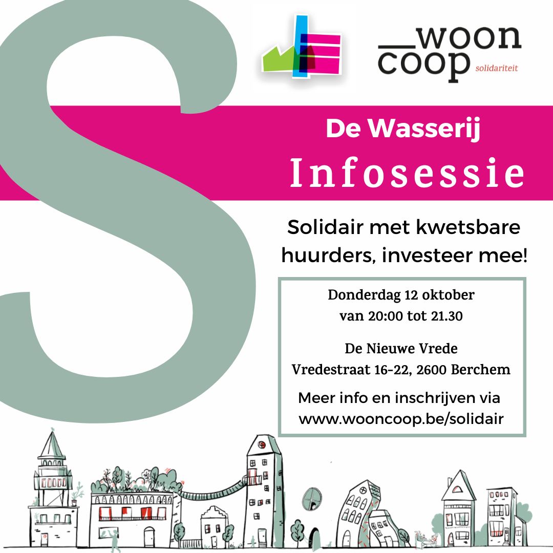 De Wasserij Berchem Antwerpen. Solidariteit. wooncoop infosessie