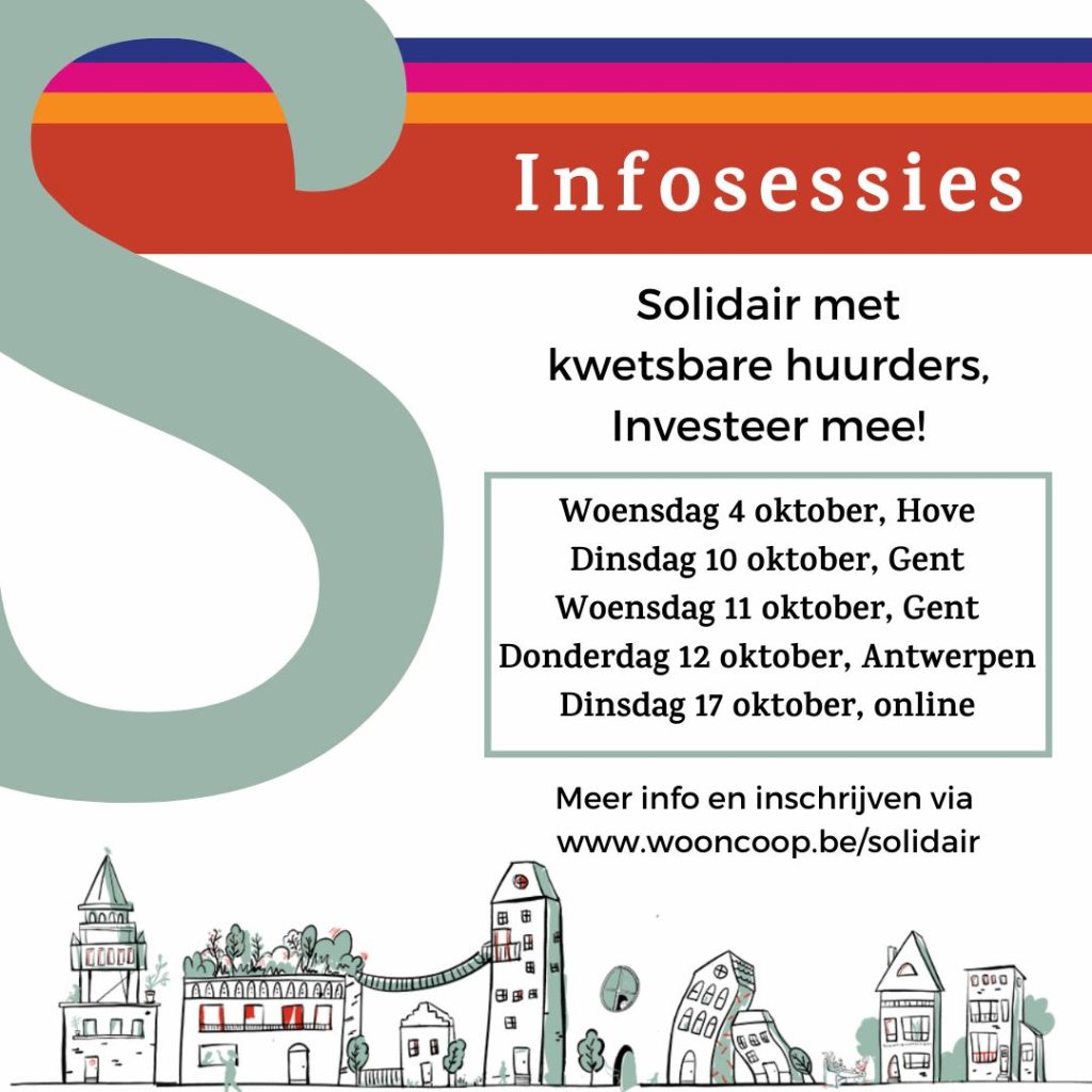 Solidariteitscampagne infosessies wooncoop Gent Bellefleur Solidair Berchem De Wasserij De Woongenoten Antwerpen