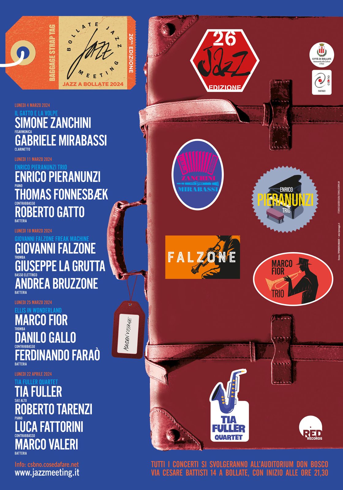 Bollate Jazz Meeting 2024, dal 4 marzo al 22 aprile la 26ª edizione