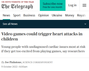 computer games heart attack