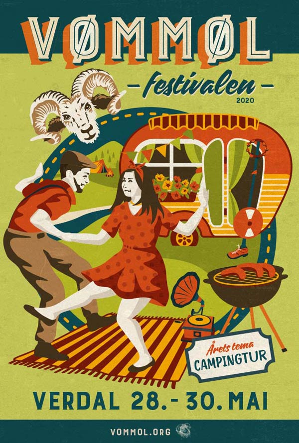 vømmøl festival design plakat illustrasjon