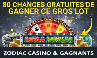 Gagnants du site Zodiac Casino