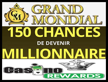 Site Grand Mondial casino et 150 tours gratuits