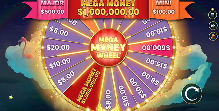 Jeu Mega Money Wheel chez Yukon Gold Casino