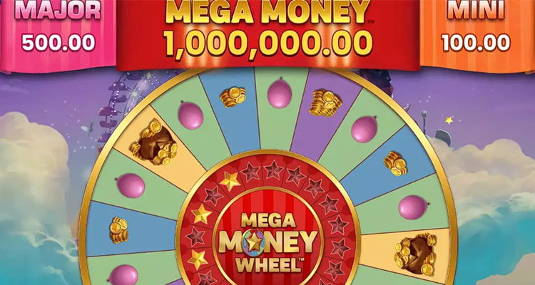 Mega Money Wheel jackpot de 1 million de dollars