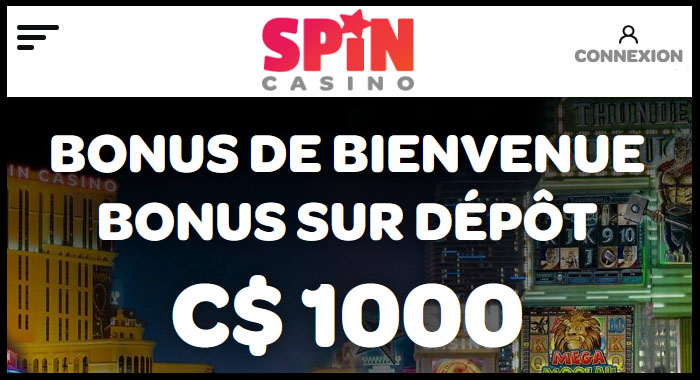 Spin Casino Mega Moolah au Canada