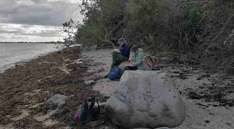 Gå og skrive i naturen - Endelave med skrivning på stranden