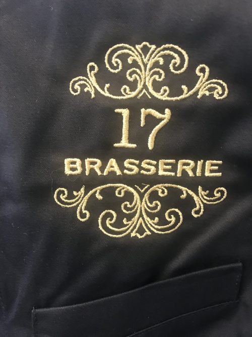 Brasserie 17 borduren op kleding