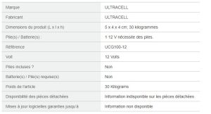 Batterie Ultracell 