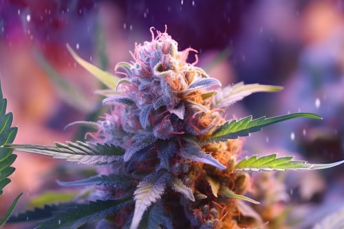 Cannabis plant - Legal Marijuana Plant - Smoking weed - Purple b