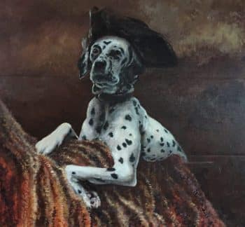 Dalmation Traditional dog portrait in oils