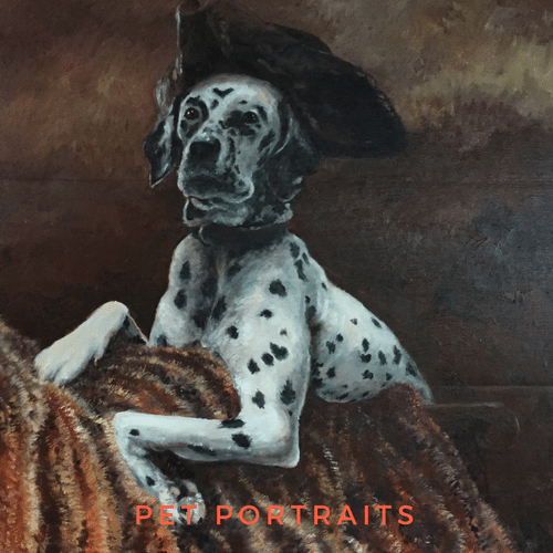 Traditional dog Portrait of a Dalmatian Pirate