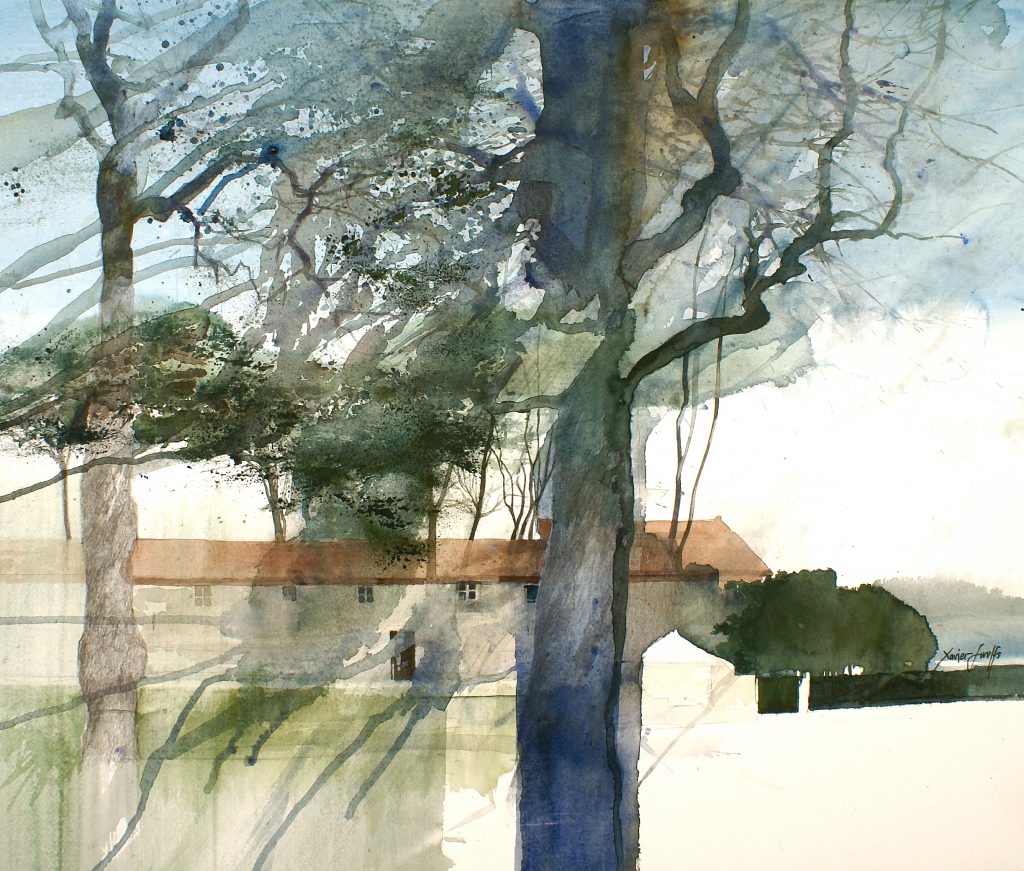Bomen studie. Etude d'arbres Cardboard 1200g - Ft.54x54cm