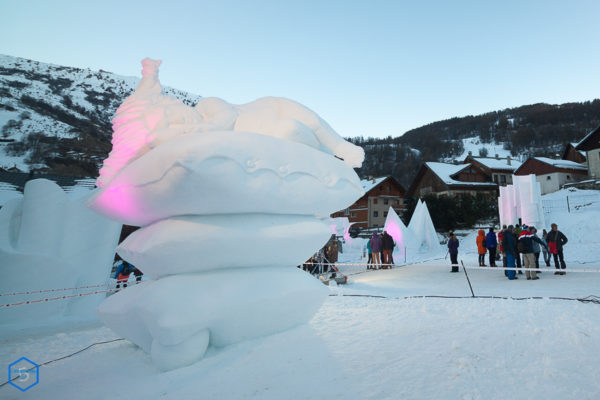 coussin snow sculpture artist neige valloire competition internationale concours 2019