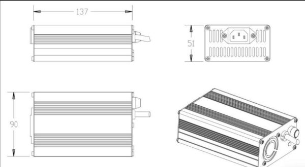 Batteriladdare F300 14,6V, 10 Ah avsedd för Litiumbatterier