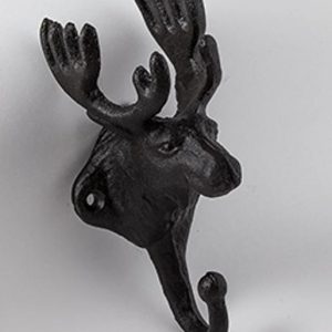 Really fancy moose head with a hook in cast iron 7,5 cm