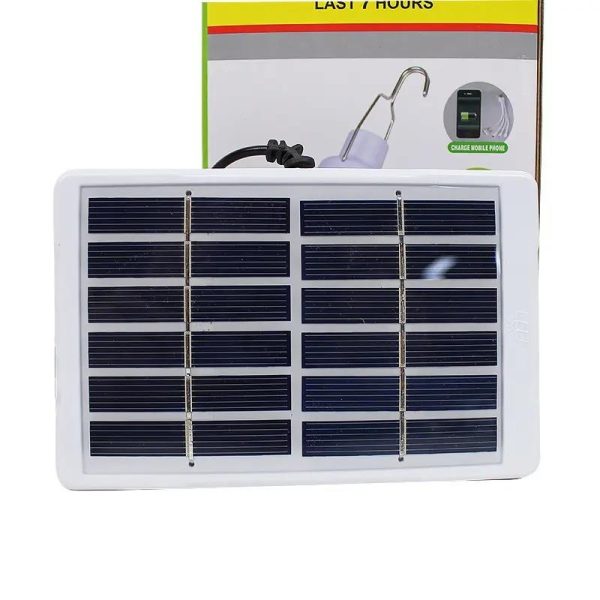 LED solcellslampa HB-6028, som laddar & laddas med sol och USB 2pack