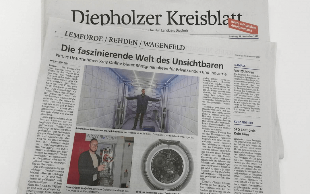 Die Kreiszeitung bei Xray Online Vorstellung des Betriebes an der Siemensstrasse