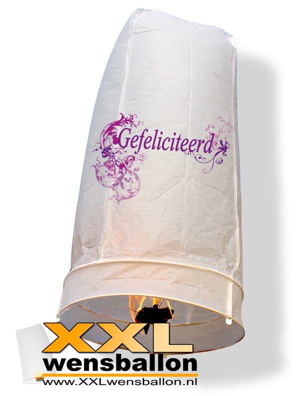 gefeliciteerd xl wensballon