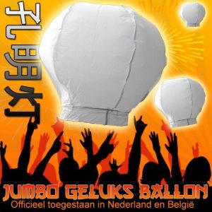 Jumbo geluksballon wensballon