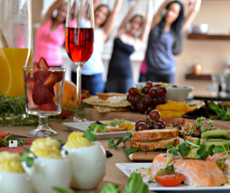 yoga parties brunch