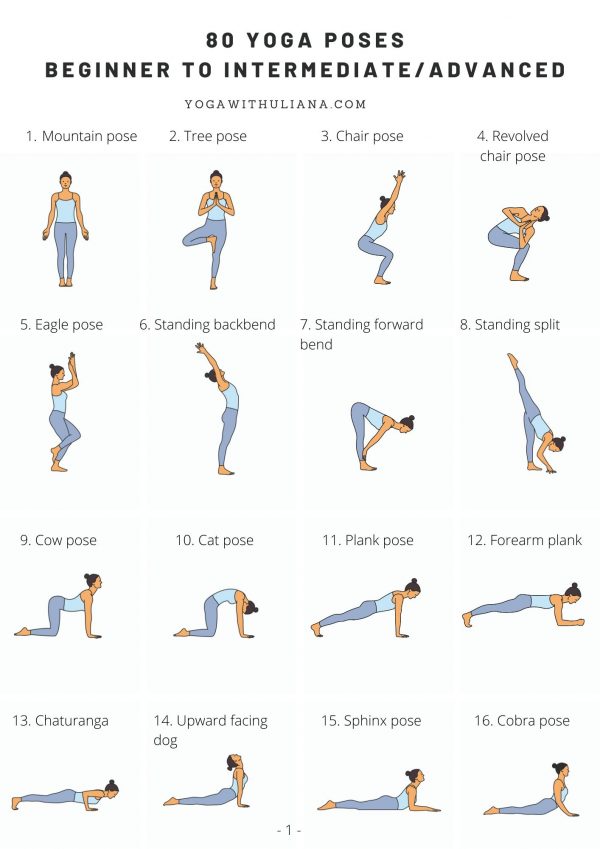 80 Yoga Poses For Beginner To Intermediate/Advanced - Yoga with Uliana