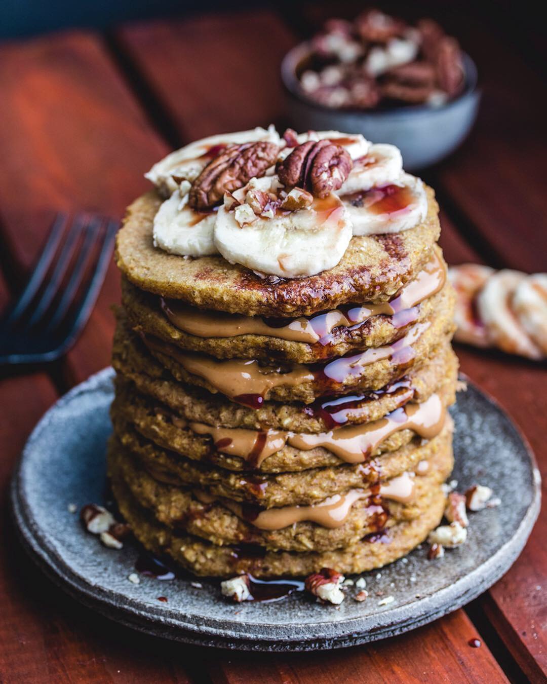 vegan healthy pumpkin pancakes