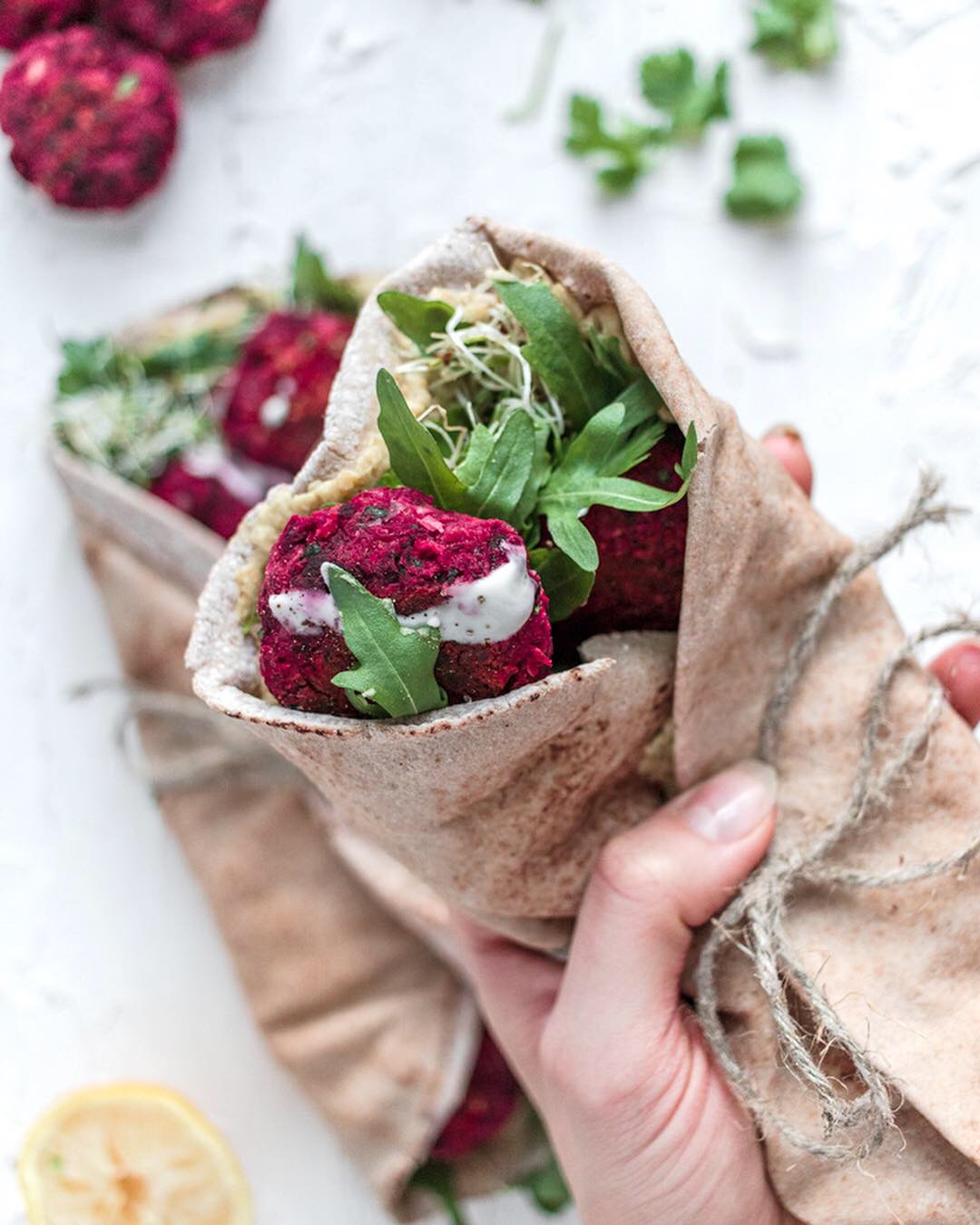 beetroot falafels