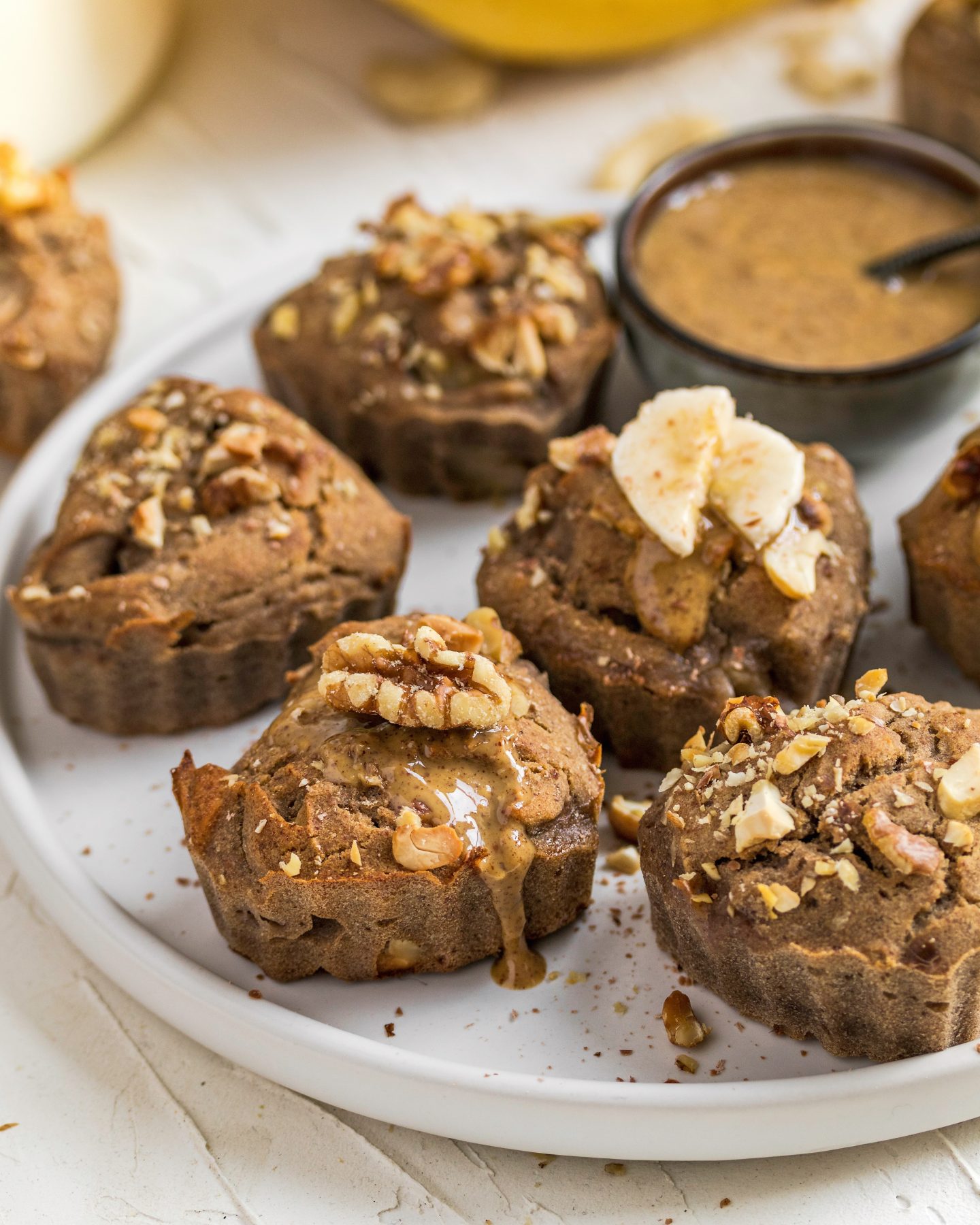 Vegán banános diós muffin