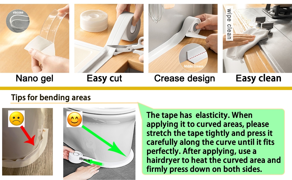 caulk tape easy cut easy clean