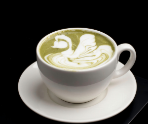 afb. koffie met zwaan