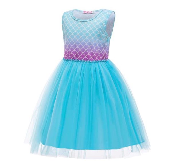 Prinsessen jurk mermaid