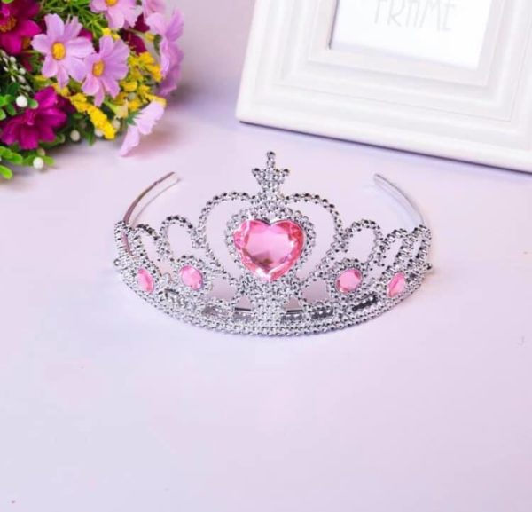 Prinsessen kroon met roze diamanten