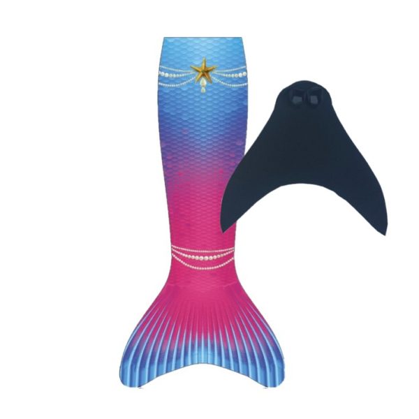 LUXE Zeemeerminstaart pinkblue star met monovin