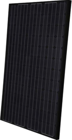 195 Watt sort monokrystallinske solcellepaneler