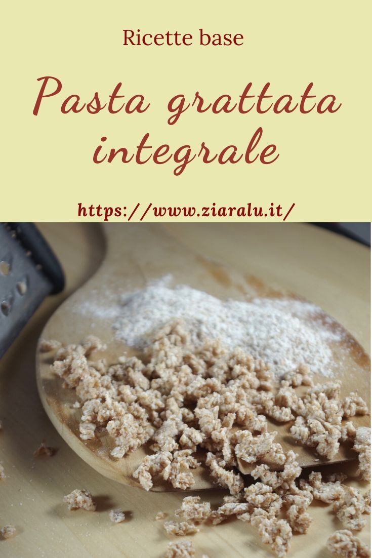 Pasta Grattata Integrale Fatta In Casa In Cucina Con Zia Ralu