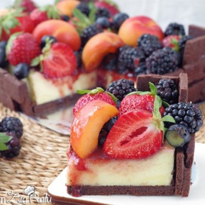 Cheesecake cassetta di frutta – torta casetta senza burro