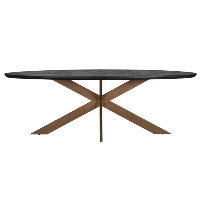 7378 - Eettafel Blackbone Brass ovaal 230 (Black)