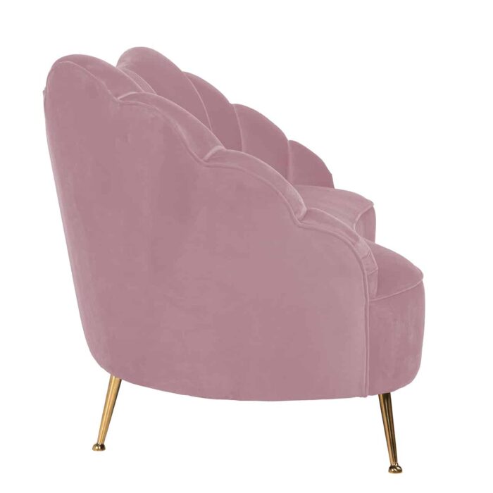 S5120 PINK VELVET - Bank Cosette 3-zits Pink Velvet / gold (Quartz Pink 700)