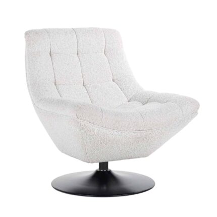 S5128 WHITE BOUCLÉ - Draaifauteuil  Richelle White Bouclé (Copenhagen 900 Bouclé White)