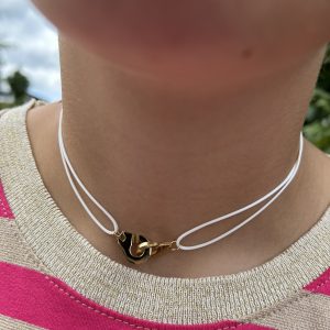 Collier 058 Doré/Blanc - Menottes