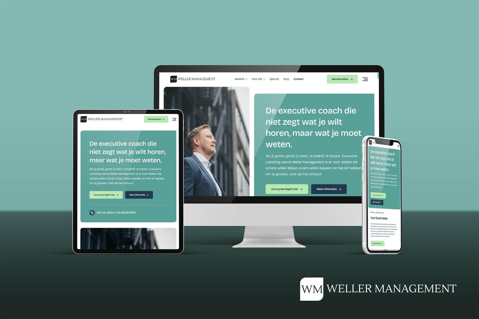 David Weller, Weller Management website mockup