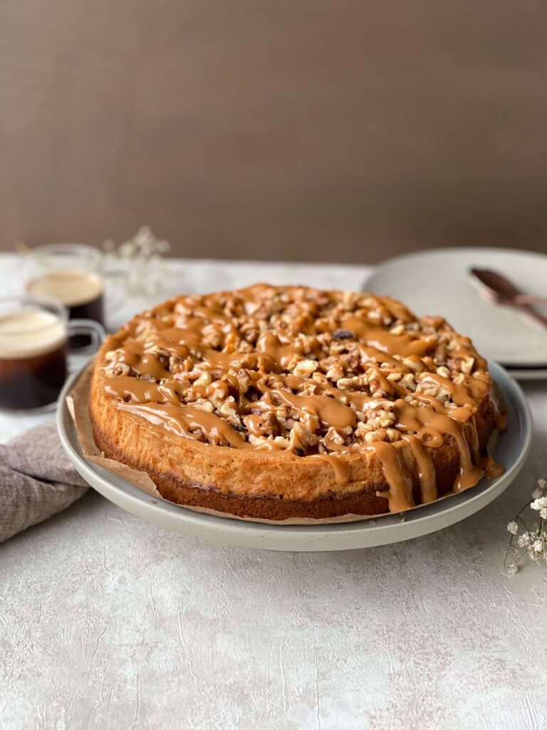 Bakad cheesecake med dulce de leche