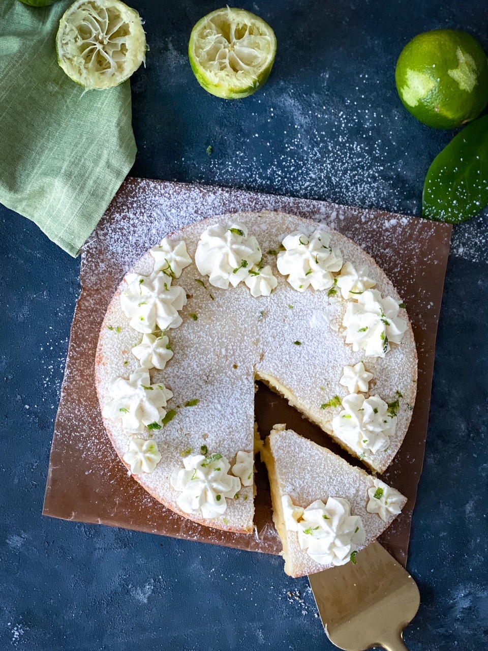 Lime -Kladdkaka med vit choklad