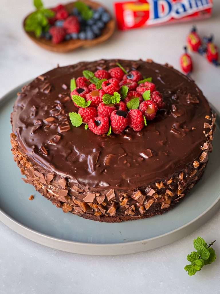 Chokladtårta med daim och dumleganache-Zofias kök