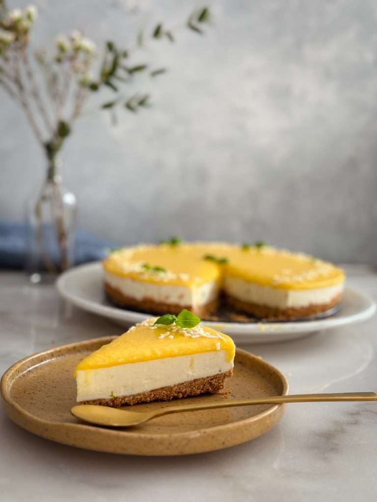 Pannacotta cheesecake-mango och lime