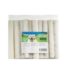 2pets Tuggrulle vit, 12,5 cm/ 15 mm, 10-pack