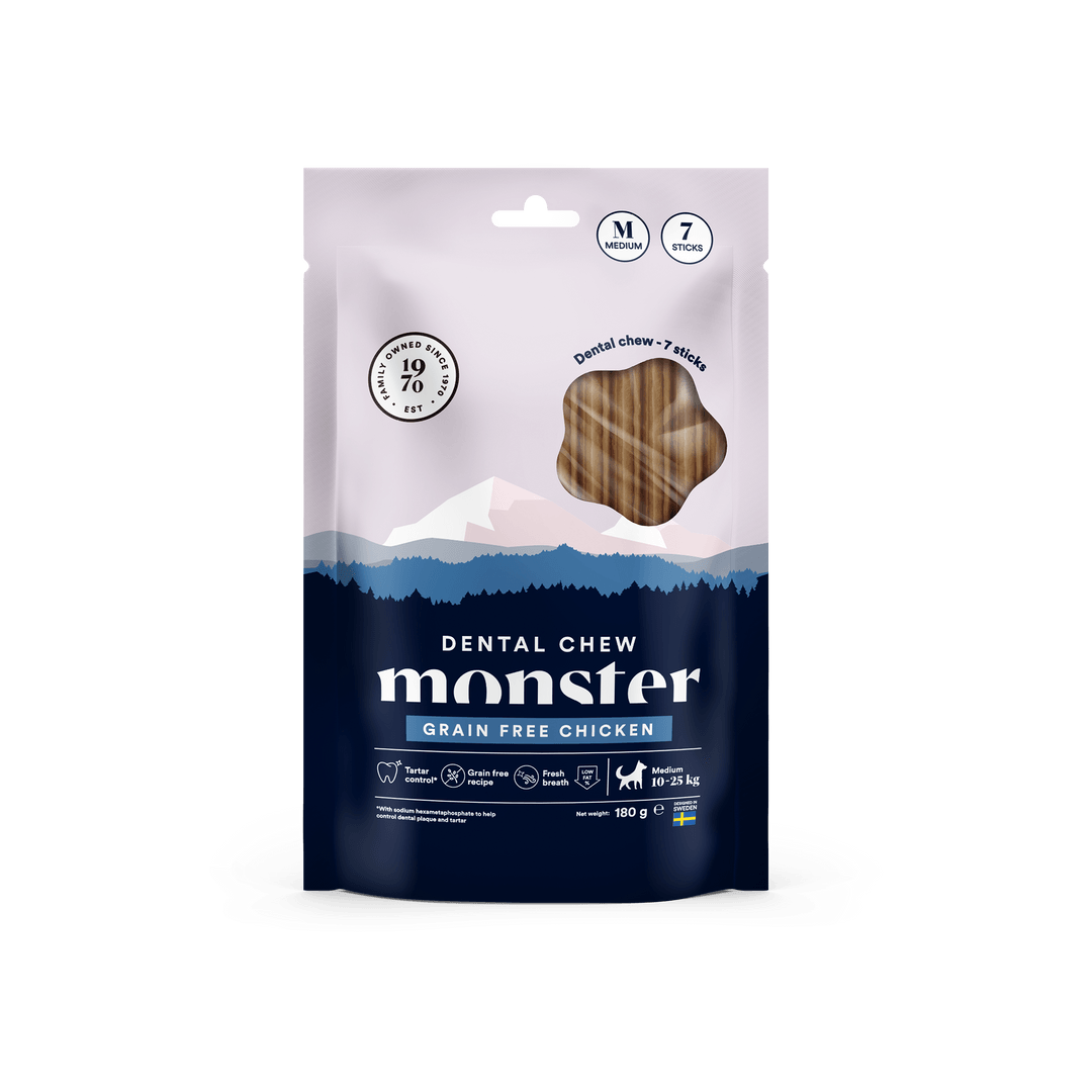 Monster Dog Dental Chew GF Chicken M Week (7st) 180 g