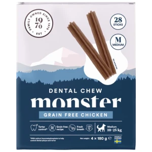 Monster Dog Dental Chew GF Chicken M Month (28st) 720 g