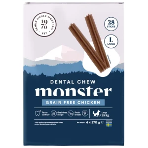 Monster Dog Dental Chew GF Chicken L Month (28st)1080 g